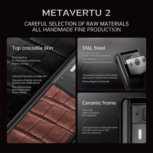 Load image into Gallery viewer, METAVERTU 2 ALLIGATOR SKIN WEB3 AI PHONE – AMBER BROWN
