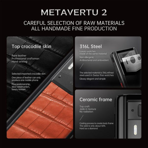 Load image into Gallery viewer, METAVERTU 2 ALLIGATOR SKIN WEB3 AI PHONE – PHOENIX ORANGE
