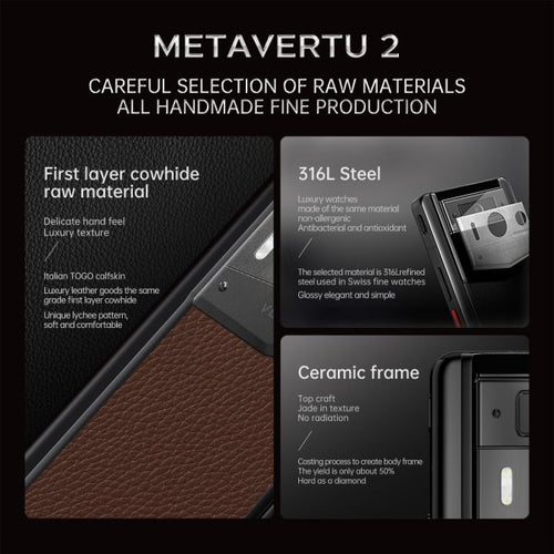 Load image into Gallery viewer, METAVERTU 2 CALFSKIN WEB3 AI PHONE – BROWN
