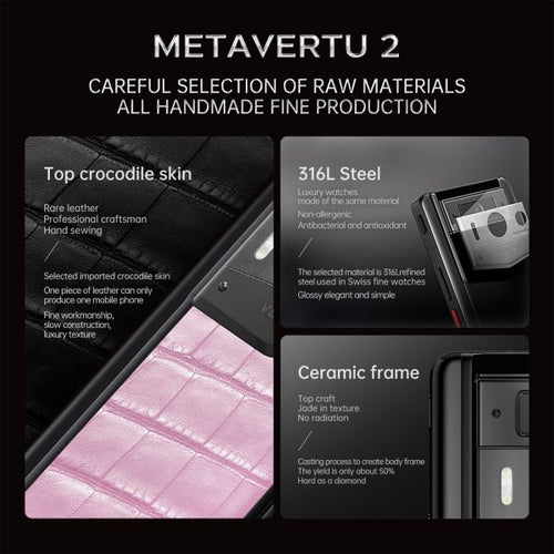 Load image into Gallery viewer, METAVERTU 2 ALLIGATOR SKIN WEB3 AI PHONE – PINK
