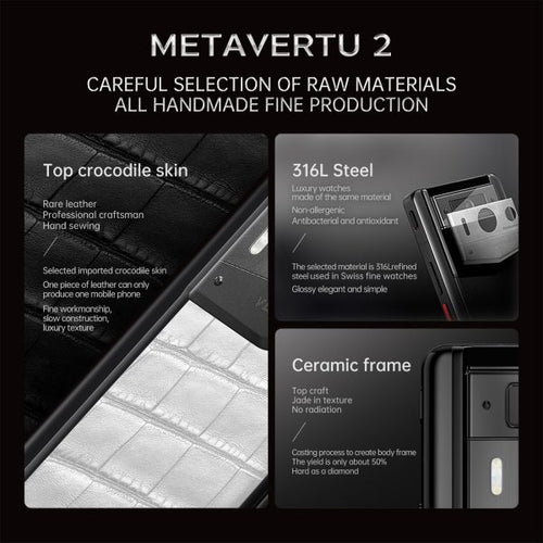 Load image into Gallery viewer, METAVERTU 2 ALLIGATOR SKIN WEB3 AI PHONE – WHITE
