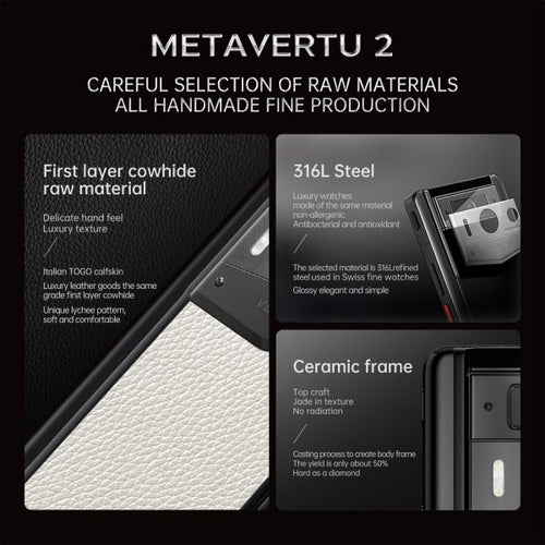 Load image into Gallery viewer, METAVERTU 2 CALFSKIN WEB3 AI PHONE – MOON WHITE
