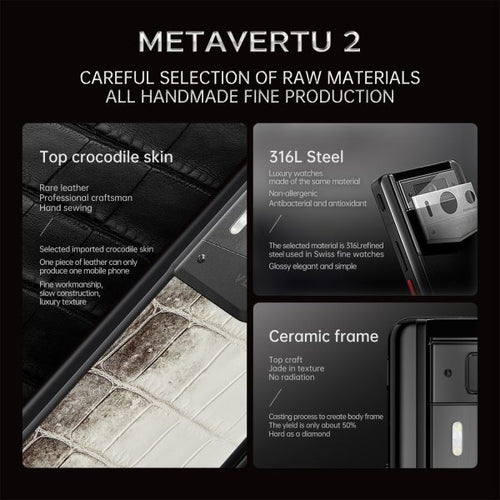 Load image into Gallery viewer, METAVERTU 2 HIMALAYA ALLIGATOR SKIN WEB3 AI PHONE – BLACK
