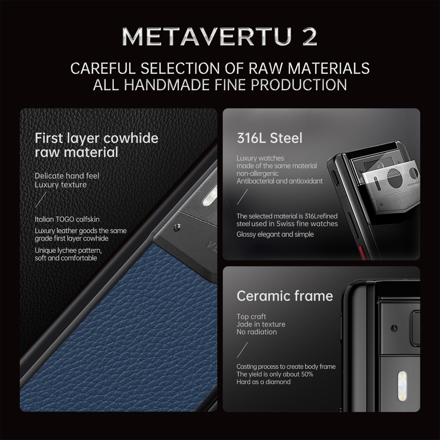 METAVERTU 2 CALFSKIN WEB3 AI PHONE – BLUE