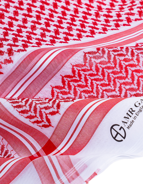 Load image into Gallery viewer, Amr Gazzaz English Shemagh classic red/white new special 2026 RED 06/6
