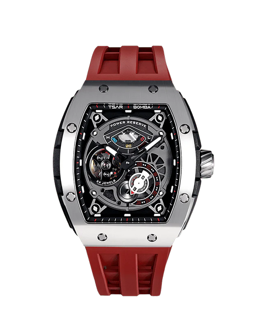 تحميل الصورة إلى عارض المعرض، ساعة Elemental Series-Automatic TB8210A فضية حمراء
