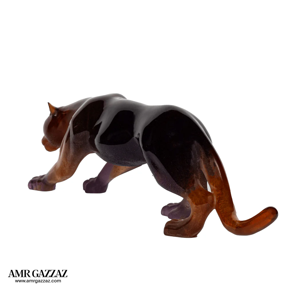 DAUM amber panther numbered edition