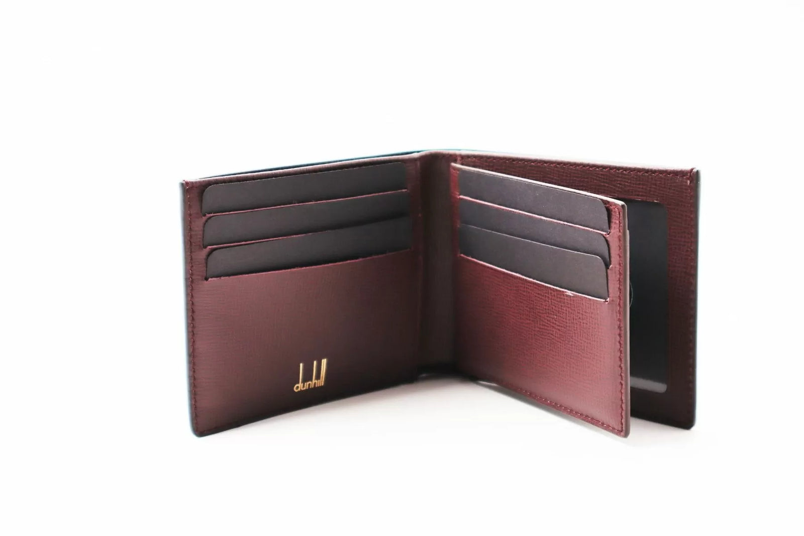 Dunhill wallet 6cc for men with 2 ID black leather