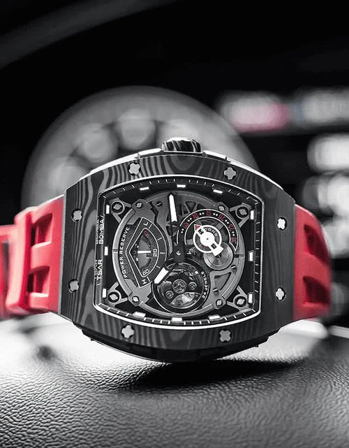 Load image into Gallery viewer, Elemental Series-Carbon Fiber Automatic Watch TB8210CF Passion Red
