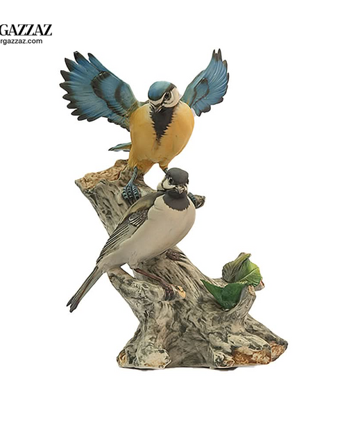 Load image into Gallery viewer, Vintage napoli capidomente couple blue birds on branch
