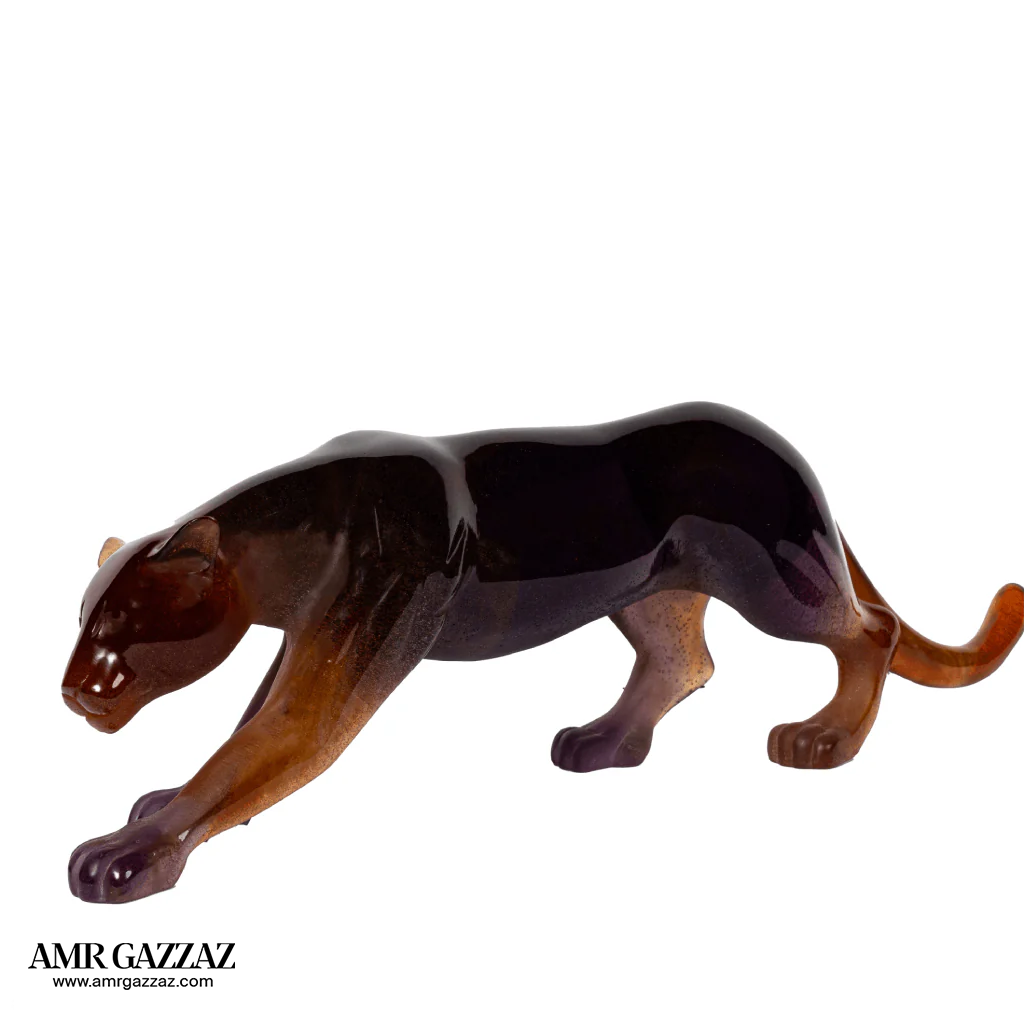 DAUM amber panther numbered edition