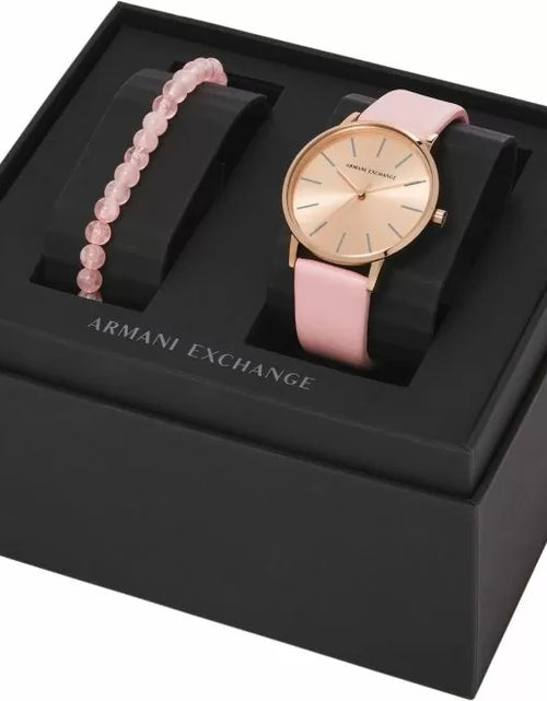 Load image into Gallery viewer, Armani Exchange LOLA ladies watch set with 2 pcs Pink
