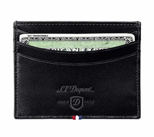 تحميل الصورة إلى عارض المعرض، S.T. Dupont D card holder for men 6cc black leather
