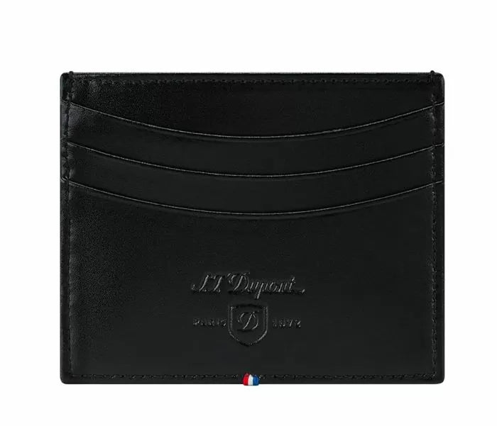 S.T. Dupont D card holder for men 6cc black leather