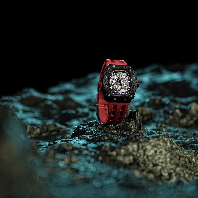 Elemental Series-Carbon Fiber Automatic Watch TB8208CF Passion Red