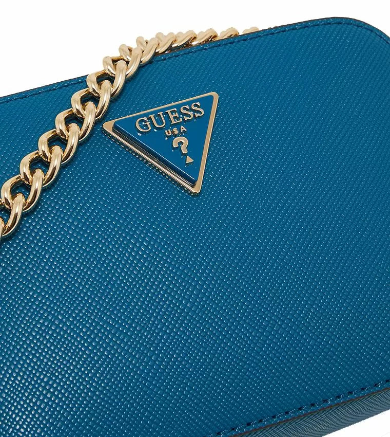 Guess Noelle Camera Crossbody Bag Blue