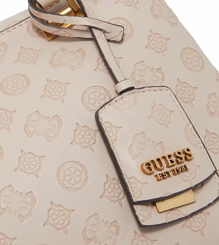 Guess G Vibe Girlfriend Logo Detailed Satchel