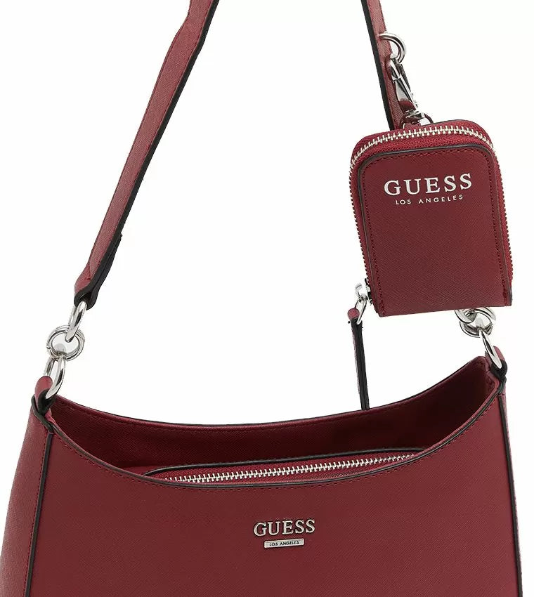 Guess Chardon Logo Detailed Shoulder Bag with Coin Purse