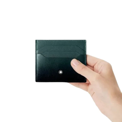 تحميل الصورة إلى عارض المعرض، Montblanc Meisterstuck Card Holder 6cc Green Leather
