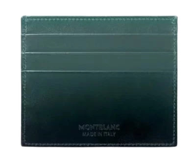 تحميل الصورة إلى عارض المعرض، Montblanc Meisterstuck Card Holder 6cc Green Leather
