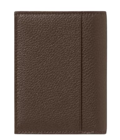 Montblanc Soft Grain card holder 4cc dark brown leather