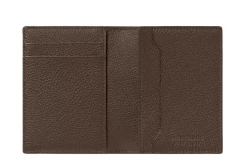 Montblanc Soft Grain card holder 4cc dark brown leather