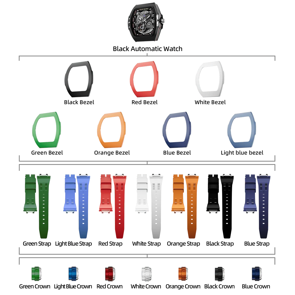 Atomic-TB8218 Set(7-in-1) Carbon Fiber/Fluororubber