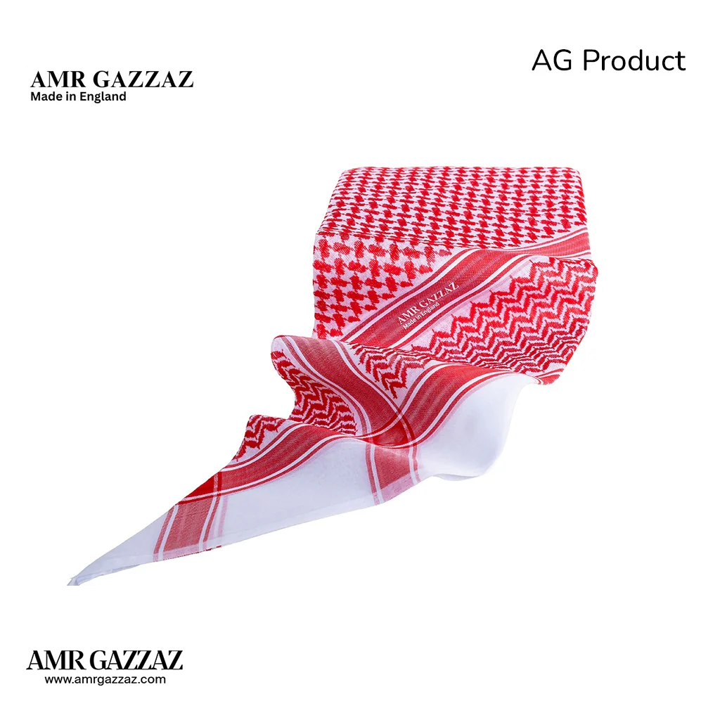 Amr Gazzaz English Shemagh AG classic red/white new special 2026 RED 9/6