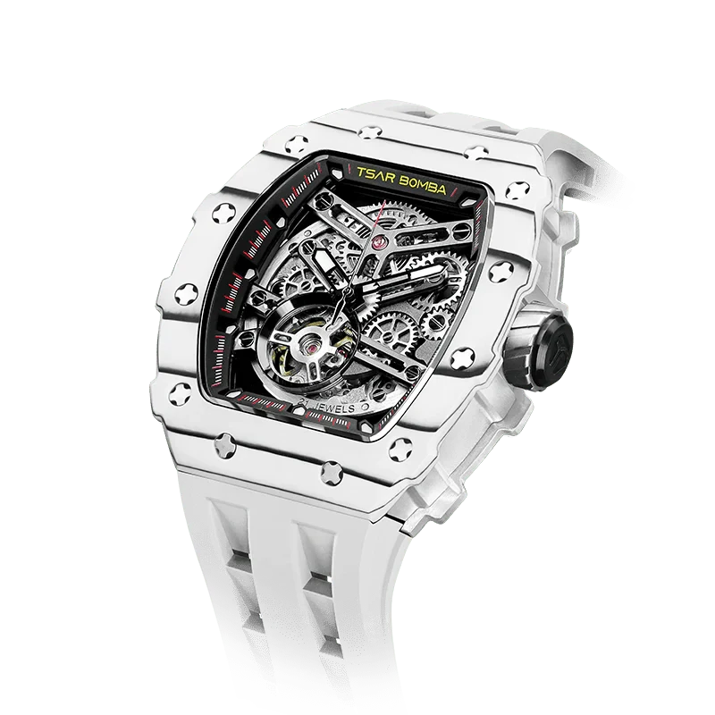 Elemental Series-Carbon Fiber Automatic Watch TB8208CF Elite White
