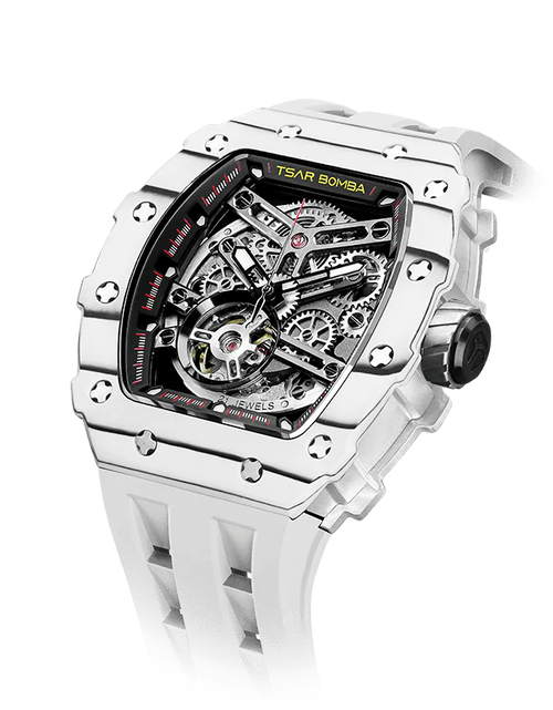 Load image into Gallery viewer, Elemental Series-Carbon Fiber Automatic Watch TB8208CF Elite White
