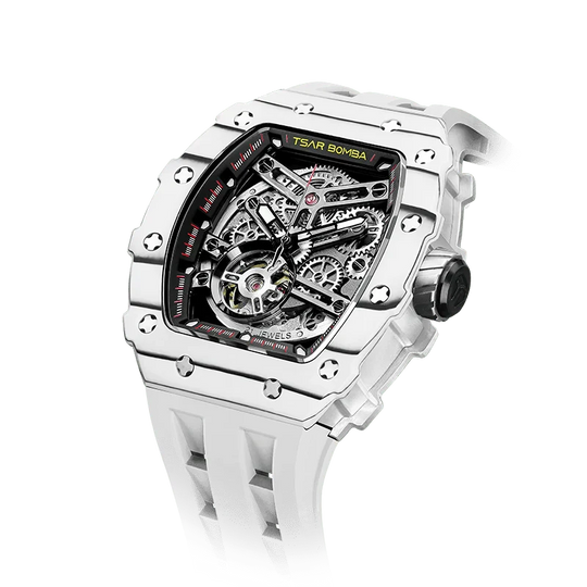 Elemental Series-Carbon Fiber Automatic Watch TB8208CF Elite White