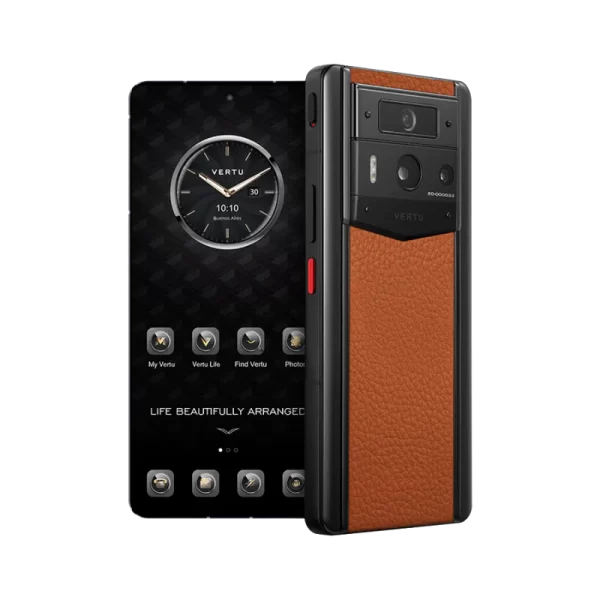 METAVERTU 2 CALFSKIN WEB3 AI PHONE – ORANGE