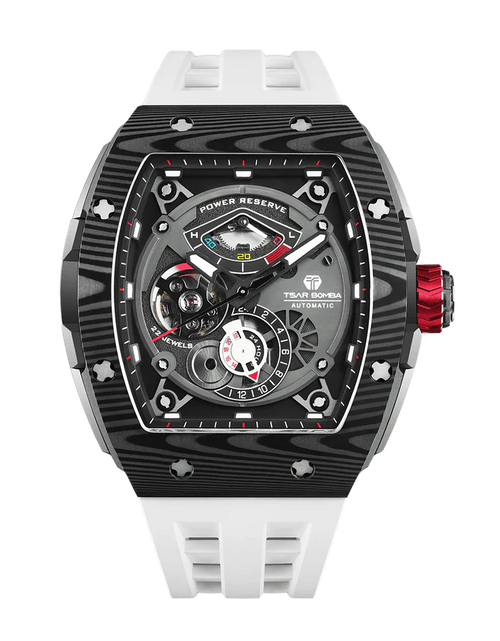 تحميل الصورة إلى عارض المعرض، ساعة Elemental Series-Carbon Fiber أوتوماتيكية TB8210CF Elite White
