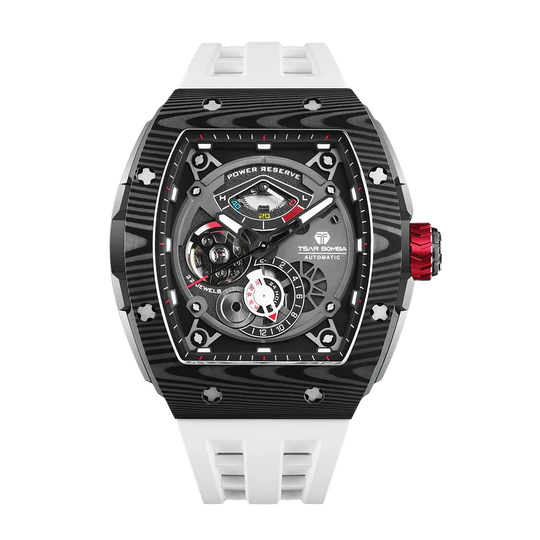 ساعة Elemental Series-Carbon Fiber أوتوماتيكية TB8210CF Elite White