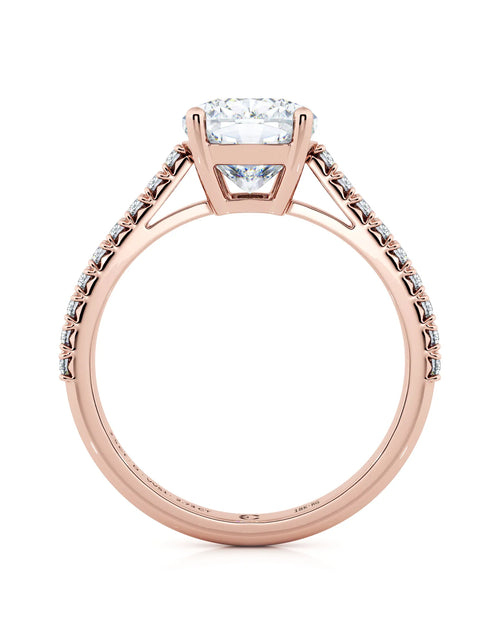 Load image into Gallery viewer, 2.50 CT Cushion Cut Diamond Engagement Ring in 18K Rose Gold
