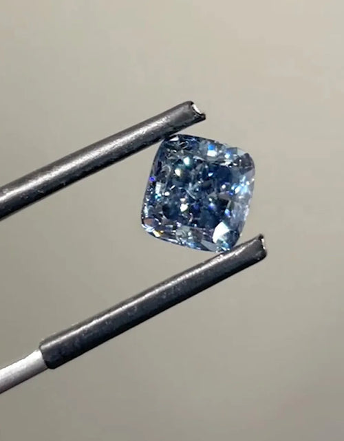 Load image into Gallery viewer, Cushion Cut Fancy Vivid Blue Diamond 1.71ct - GIA Certified
