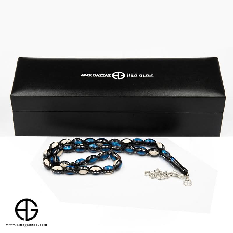 Kauk Prayer Beads, 12Mm, Inlaid With 'Labas'