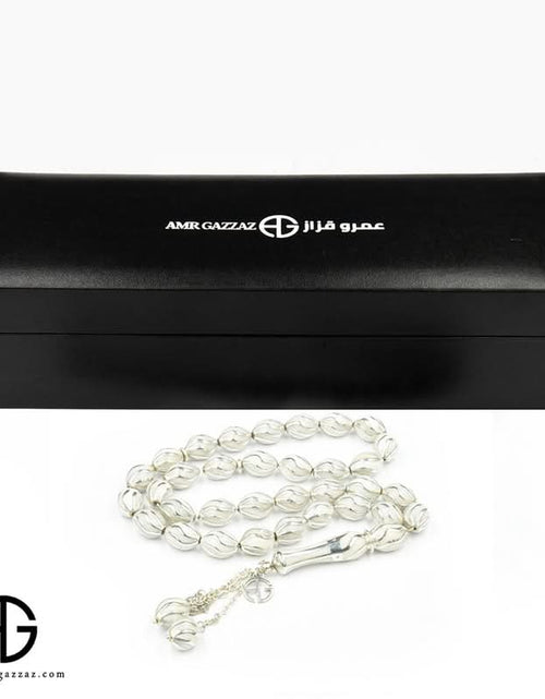 تحميل الصورة إلى عارض المعرض، مسبحة صلاة حجرية مرصعة بالفضة
