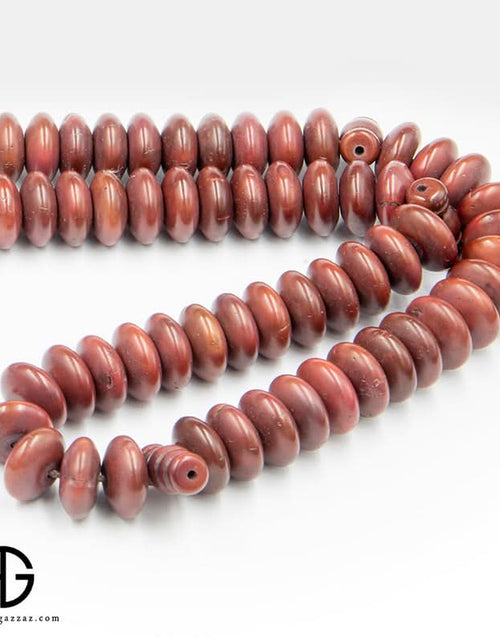 Load image into Gallery viewer, Kauk Stone Prayer Beads, 8Mm, Inlaid With Silver
