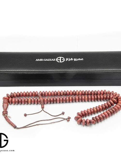 Load image into Gallery viewer, Kauk Stone Prayer Beads, 8Mm, Inlaid With Silver
