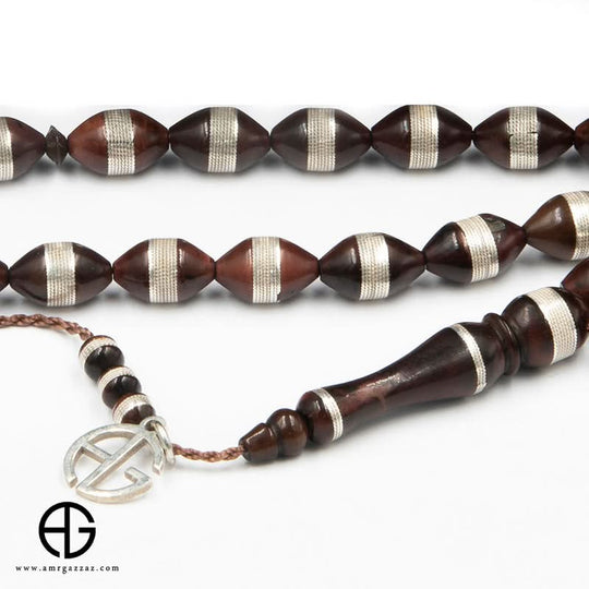 مسبحة كوك مطعمة بالفضة