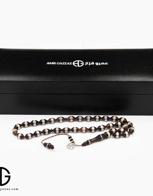 Load image into Gallery viewer, Kauk Prayer Beads Inlaid With Silver
