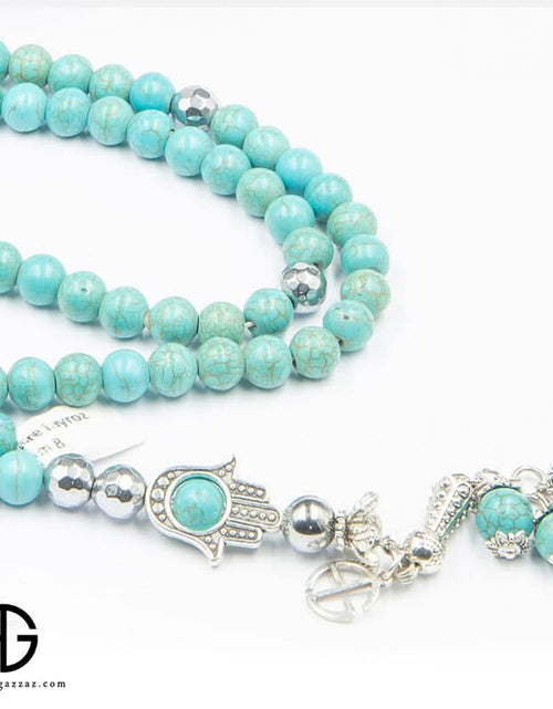 Load image into Gallery viewer, Turquoise Prayer Beads, 99 Beads, Size 8Mm
