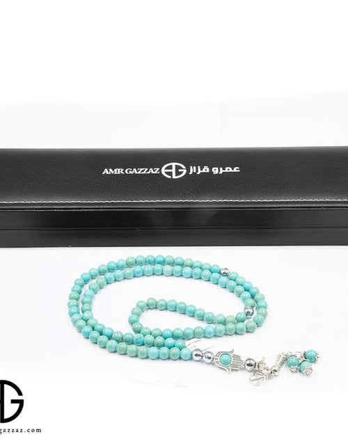 Load image into Gallery viewer, Turquoise Prayer Beads, 99 Beads, Size 8Mm
