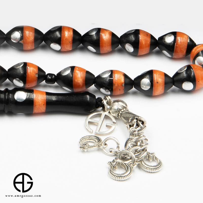 Kauk Prayer Beads Inlaid With Ivory