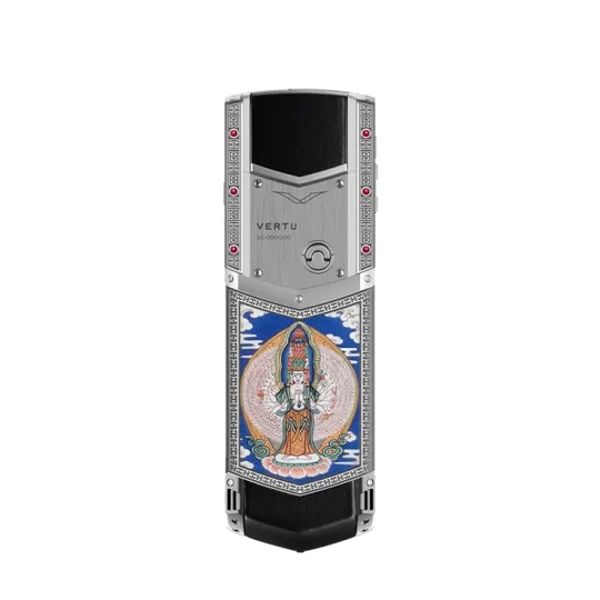 SIGNATURE V THANGKA PHONE – PURE SILVER Avalokitesvara