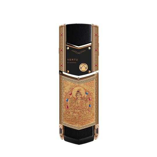SIGNATURE V THANGKA BUDDHA PURE GOLD PHONE – JAMBHALA WHITE TARA