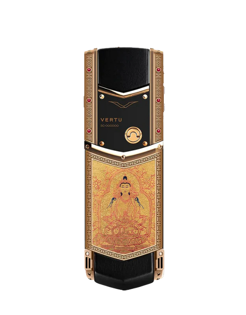 Load image into Gallery viewer, SIGNATURE V THANGKA BUDDHA PURE GOLD PHONE – JAMBHALA Amitayus
