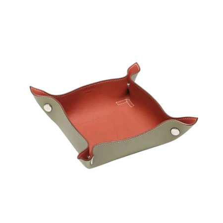 CALF LEATHER SERVING TRAY – ORGANGE & BLUE