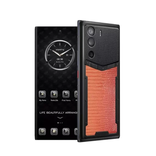 هاتف METAVERTU LIZARD SKIN 5G WEB3 - برتقالي متدرج